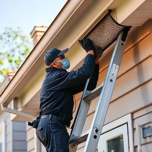 Sealing an entry gap on a roofline